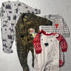 Baby Fleece Sleeper Bundle (3 Months) | 4 Cozy One-Pieces | Carter’s
